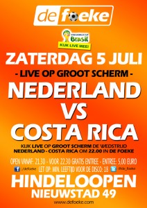 Nederland - Costa Rica - WK 2014 - De Foeke - Hindeloopen