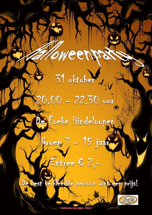 Vrijdag 31 Oktober Halloween Party - De Foeke - Hindeloopen