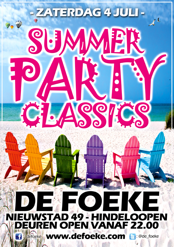 Zaterdag 4 Juli - Summer Party Classics - De Foeke - Hindeloopen