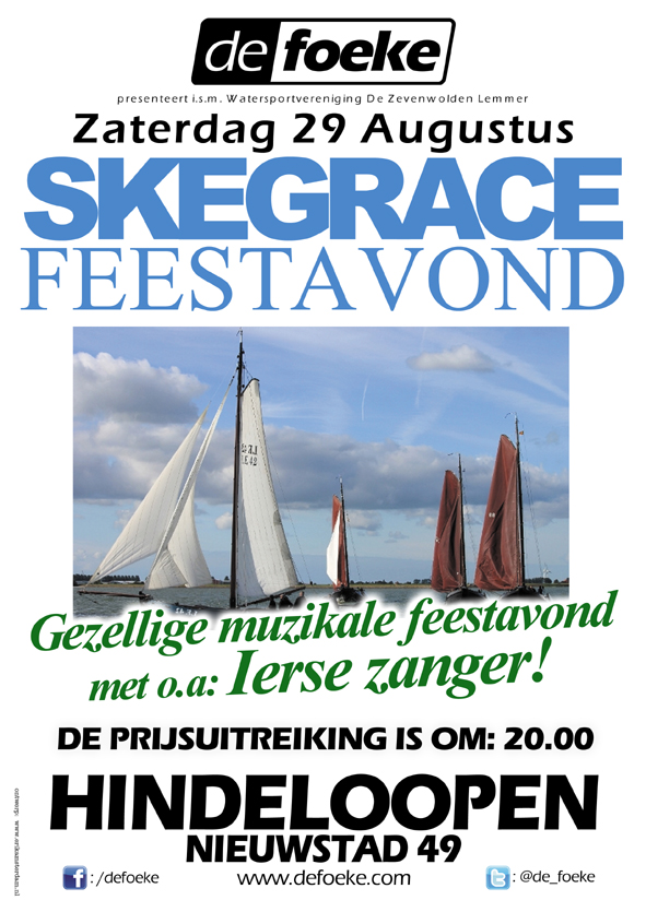 Zaterdag 29 Augustus: Skegrace Feestavond